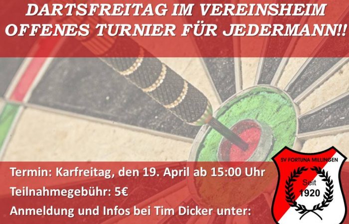 Dartsfreitag im Vereinsheim